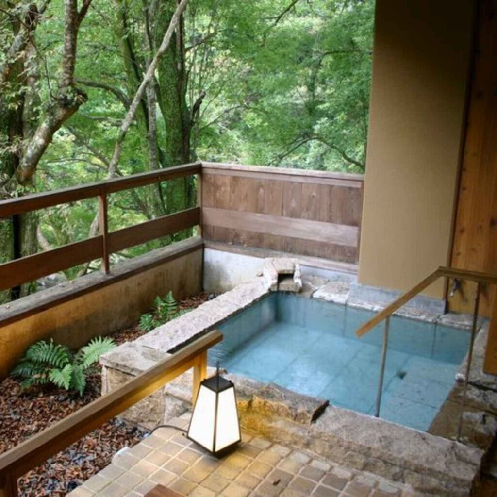 谷川の湯 あせび野の客室露天風呂